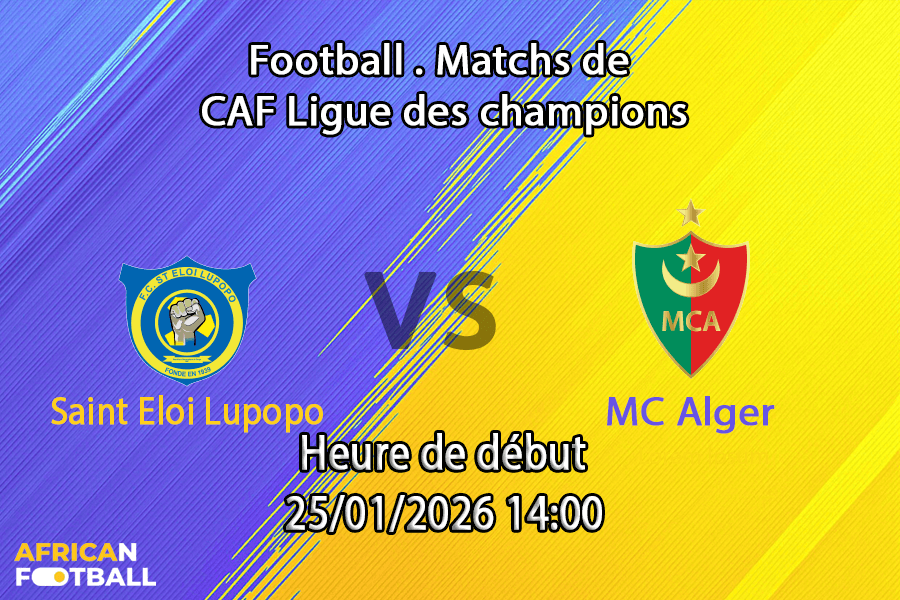 Pronostic Saint Eloi Lupopo - MC Alger (1)