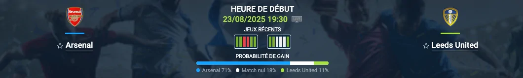 Pronostic Arsenal–Leeds United