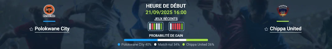 Pronostic Polokwane City-Chippa United