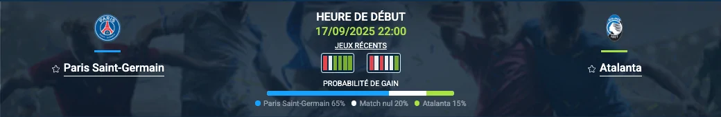 Pronostic PSG-Atalanta