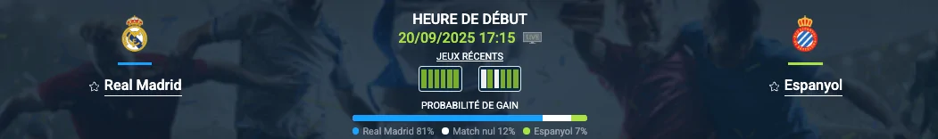 Pronostic Real Madrid-Espanyol
