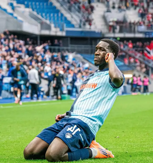 Rassoul Ndiaye avec Le Havre AC, cible de la Fiorentina