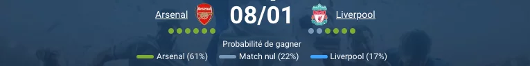 pronostic Arsenal — Liverpool