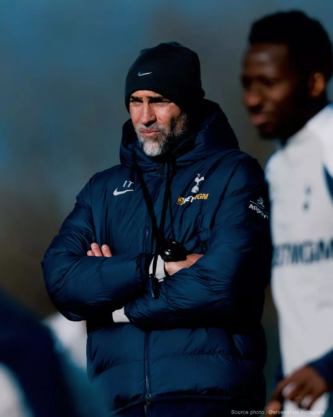 Igor Tudor lors de sa première séance d'entraînement en tant que nouvel entraîneur de Tottenham Hotspur - février 2026
