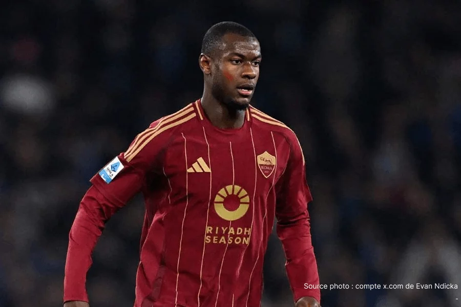Evan Ndicka défenseur central AS Roma Serie A