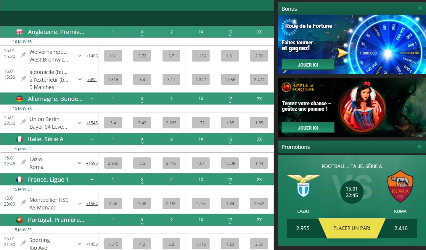 betwinner paris sportifs