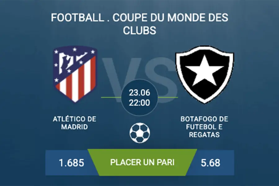 pronostic Atlético de Madrid-Botafogo