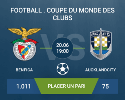 Pronostic Benfica – Auckland City