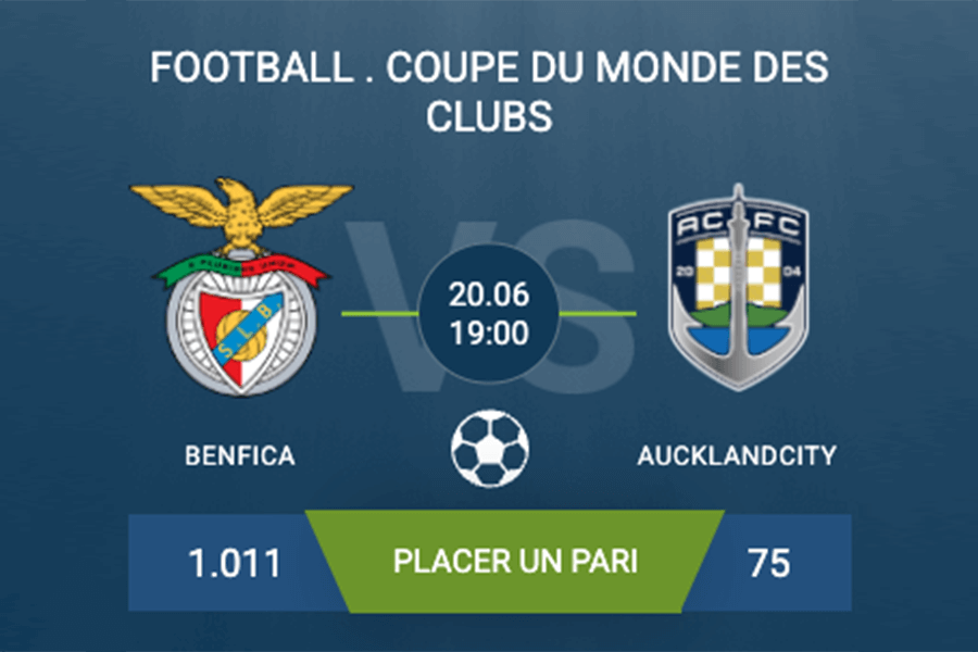 Pronostic Benfica – Auckland City
