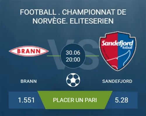 pronostic Brann-Sandefjord
