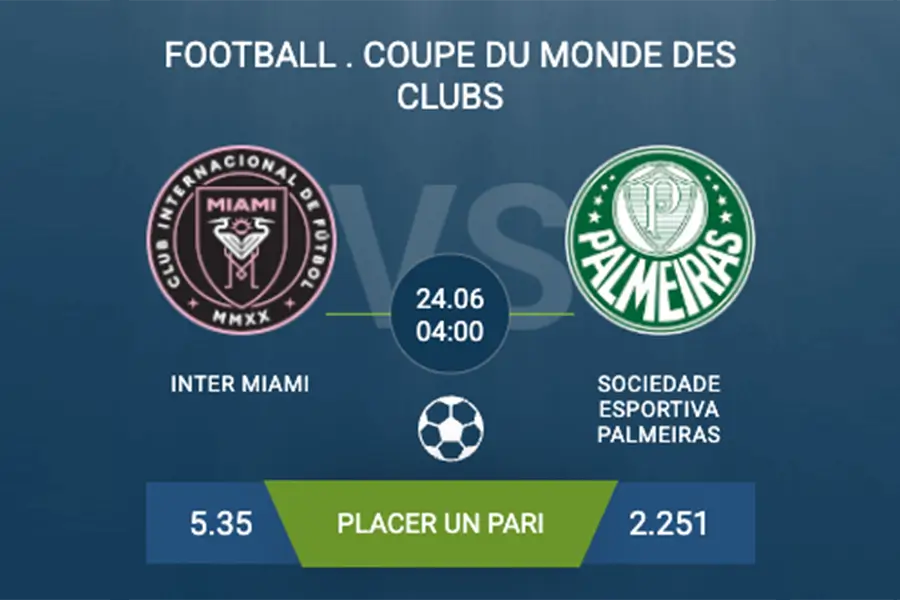pronostic Inter Miami-Sociedade Esportiva Palmeiras