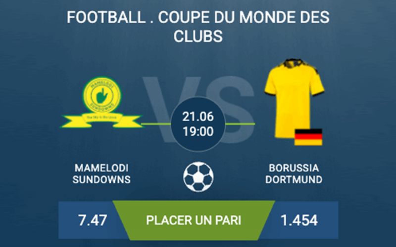 pronostic Mamelodi Sundowns-Borussia Dortmund