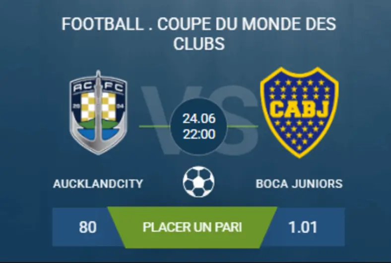 pronostic Auckland City-Boca Juniors