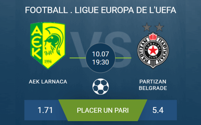 pronostic AEK Larnaca – Partizan Belgrade