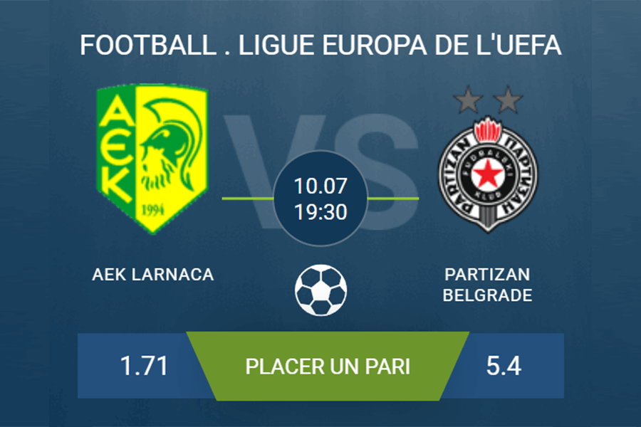 pronostic AEK Larnaca – Partizan Belgrade
