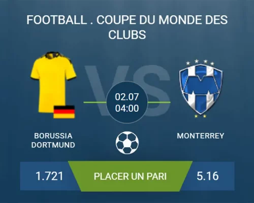 pronostic Borussia Dortmund–Monterrey