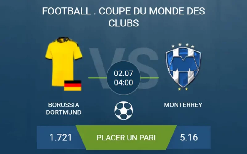 pronostic Borussia Dortmund–Monterrey