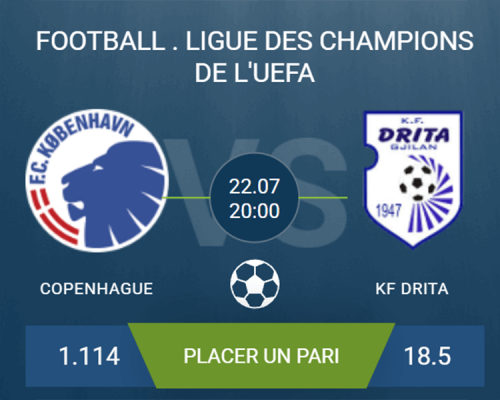Pronostic Copenhague – KF Drita