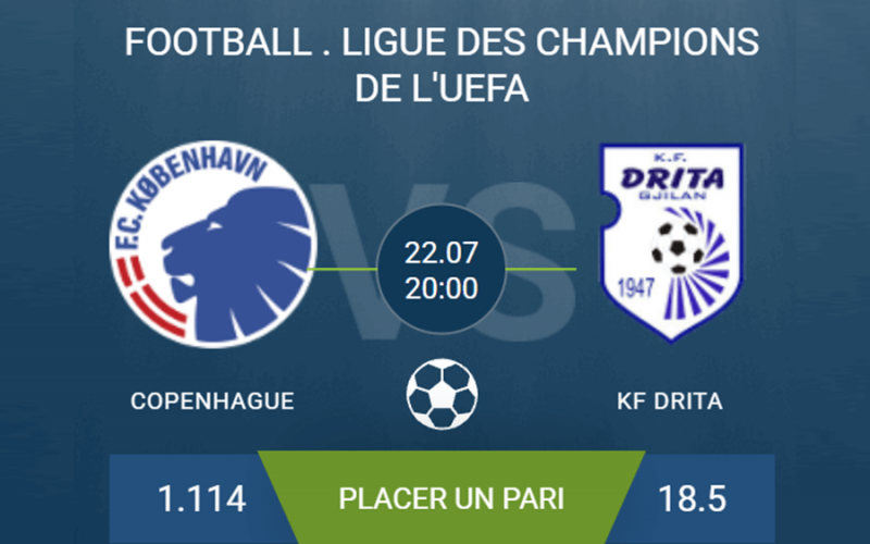 Pronostic Copenhague – KF Drita