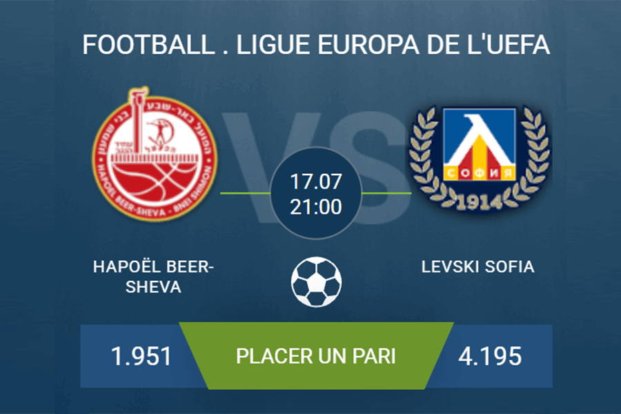 pronostic Hapoël Beer-Sheva-Levski Sofia