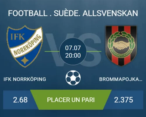 pronostic IFK Norrköping – Brommapojkarna