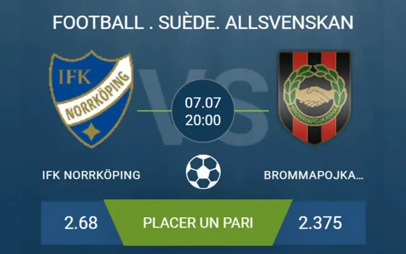 pronostic IFK Norrköping – Brommapojkarna