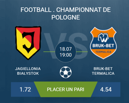 pronostic Jagiellonia Białystok-Bruk-Bet Termalica