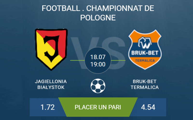 pronostic Jagiellonia Białystok-Bruk-Bet Termalica