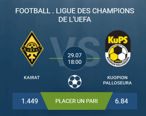Pronostic Kairat – KuPS