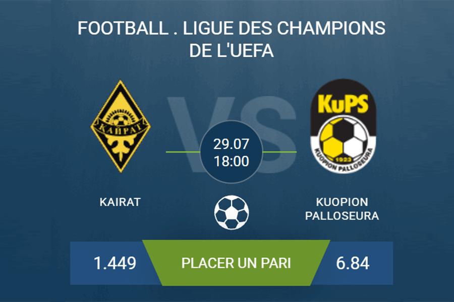Pronostic Kairat – KuPS