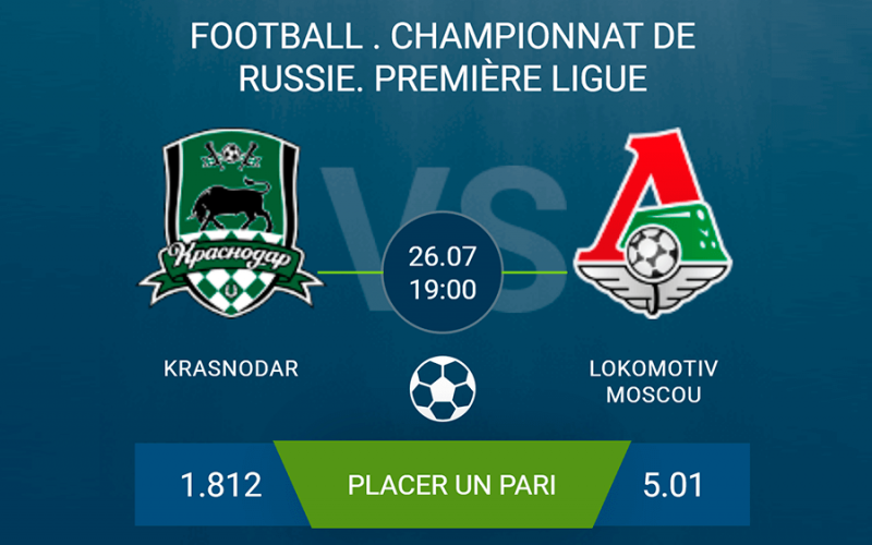 Pronostic Krasnodar – Lokomotiv Moscou