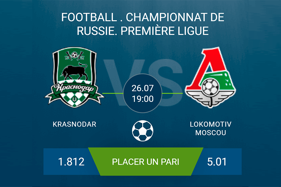 Pronostic Krasnodar – Lokomotiv Moscou