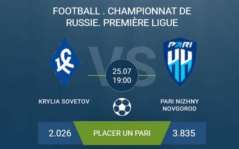 Pronostic Krylia Sovetov – Pari с Novgorod