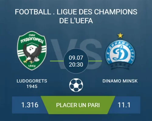 pronostic Ludogorets 1945 – Dinamo Minsk