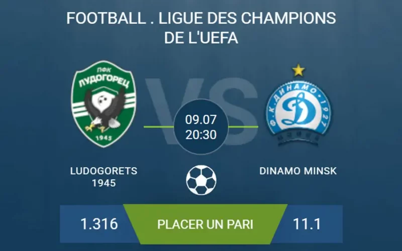 pronostic Ludogorets 1945 – Dinamo Minsk