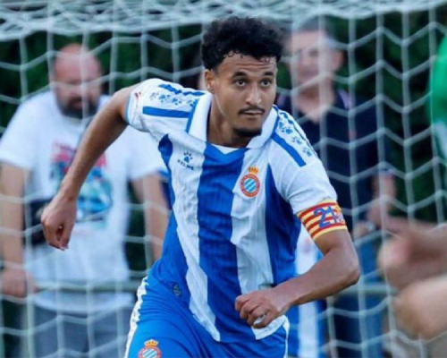 Omar El Hilali célébrant sous les couleurs de l’Espanyol