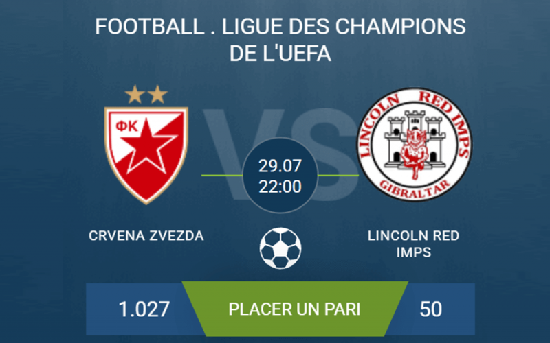 Pronostic Crvena Zvezda – Lincoln Red Imps