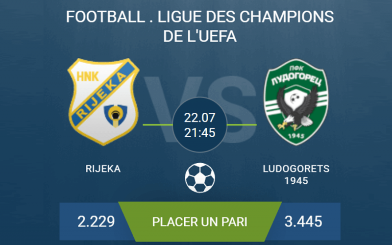 Pronostic Rijeka – Ludogorets 1945
