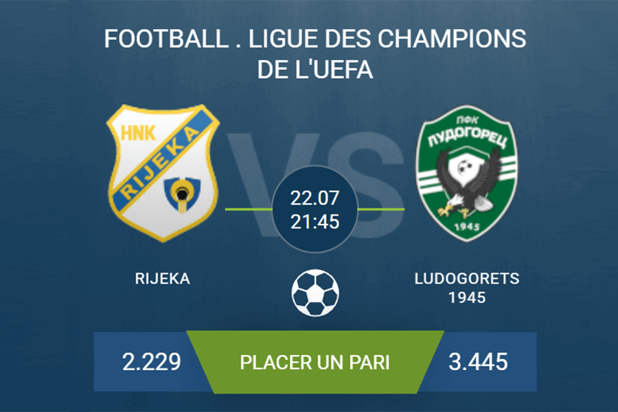 Pronostic Rijeka – Ludogorets 1945