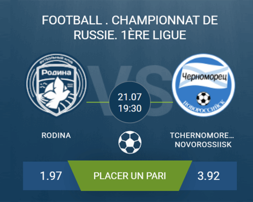 Pronostic Rodina – Tchernomorets Novorossiysk