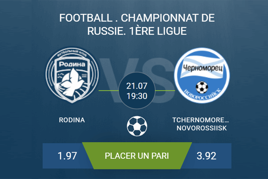 Pronostic Rodina – Tchernomorets Novorossiysk