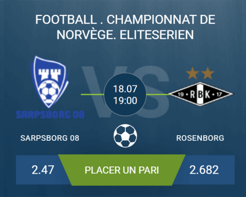 pronostic Sarpsborg 08-Rosenborg