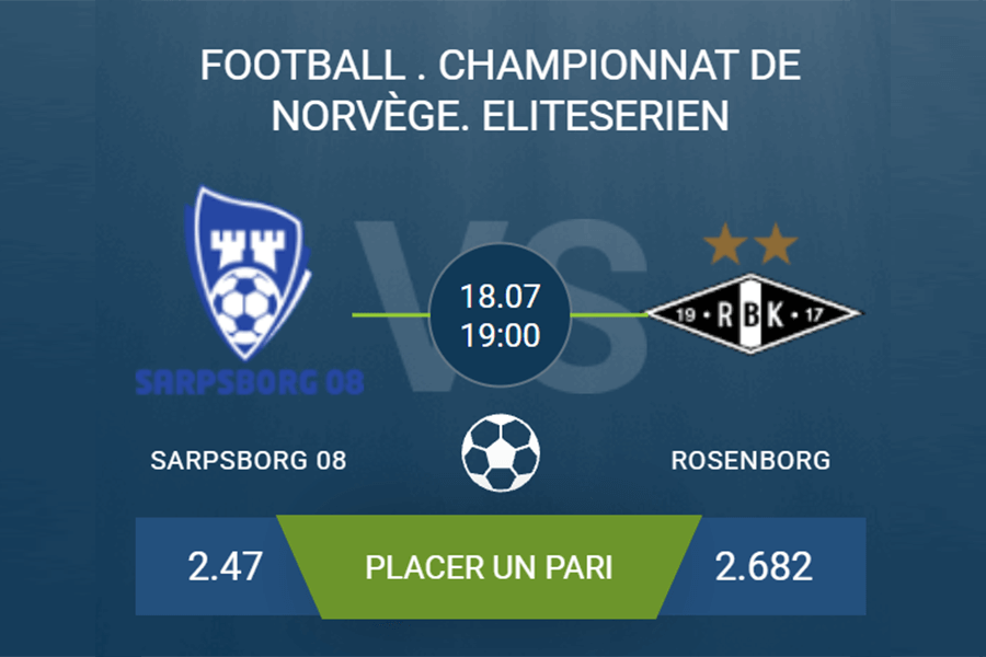pronostic Sarpsborg 08-Rosenborg