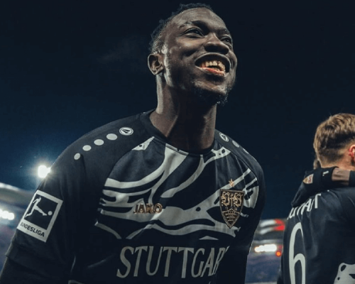 Silas Katompa lors d’un match avec Stuttgart