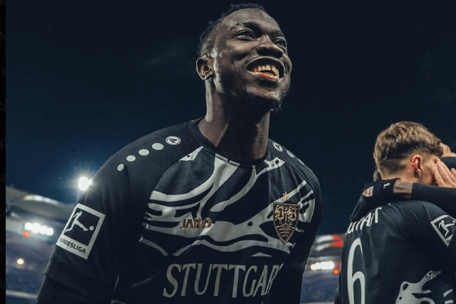 Silas Katompa lors d’un match avec Stuttgart