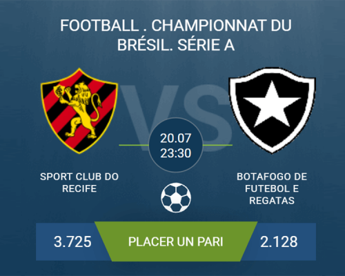 pronostic Sport Club do Recife – Botafogo