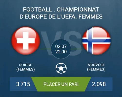 pronostic Suisse Norvège femmes