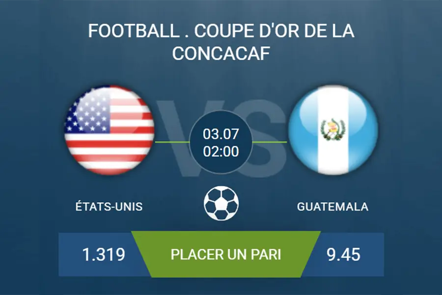 pronostic États-Unis Guatemala