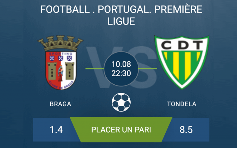Pronostic Braga-Tondela