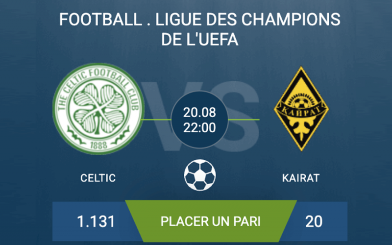 Pronostic Celtic-Kairat